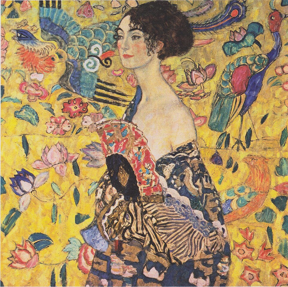Lady with a Fan — Gustav Klimt