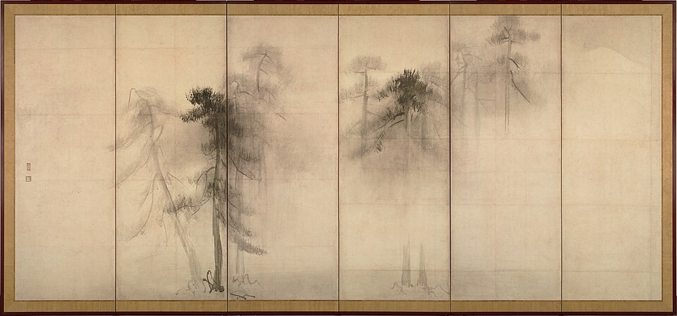 Pine Trees (Shōrin-zu byōbu), left screen — Hasegawa Tōhaku